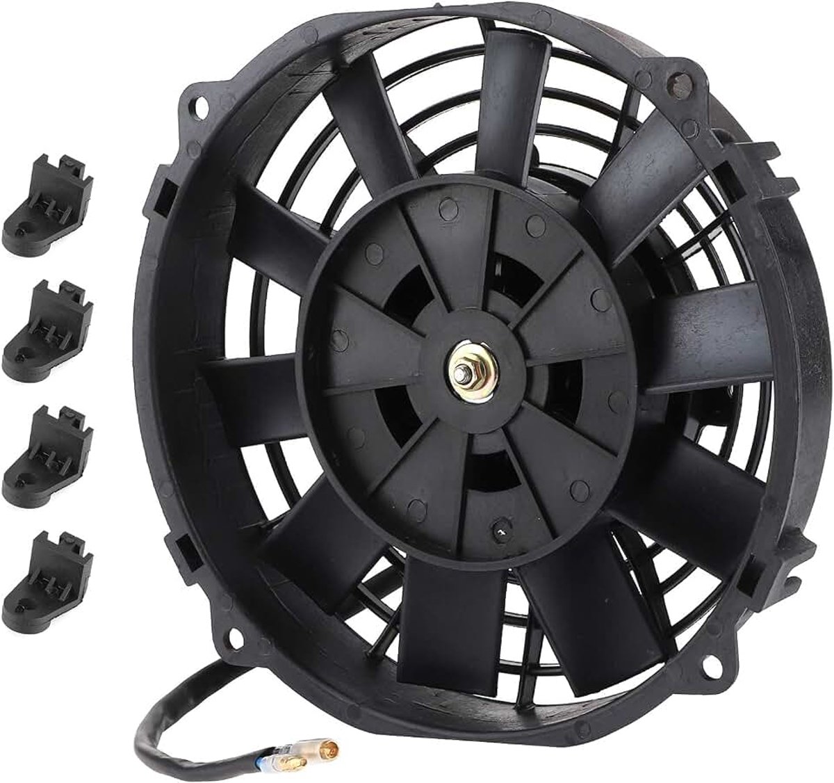 Elektrische Ventilator, Universele Elektrische Ventilator 8 in voor Radiator Auto Koeling Airconditioning 10 Blad 12V 80W 2250 Rpm voor Universele Elektrische Ventilator Elektrische AC Ventilator