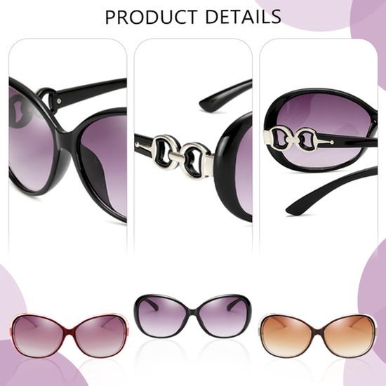 Zonnebril Retro Oversized - 3 Paar - Gepolariseerde Zonnebril - UV400 Bescherming - Anti-Glare - Grote Frame - Zonnebrillen — afbeelding 5