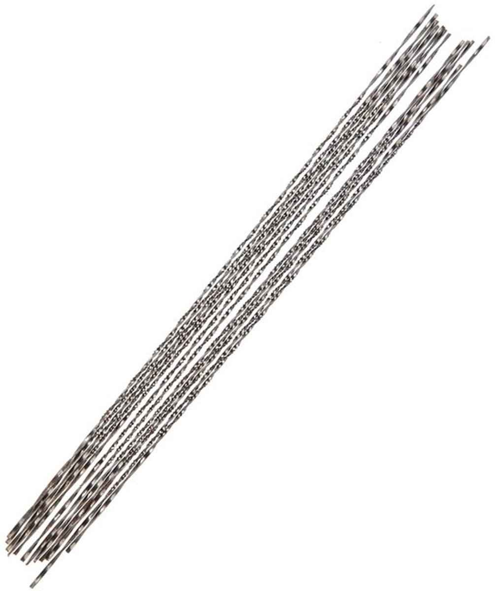 Figuurzaagbladen 12 Stuks - Carbon Staal - Spirale Tanden - Voor Hout/Metaal/Kunststof - Schokbestendig - 5.12 Inch - Zaagbladen