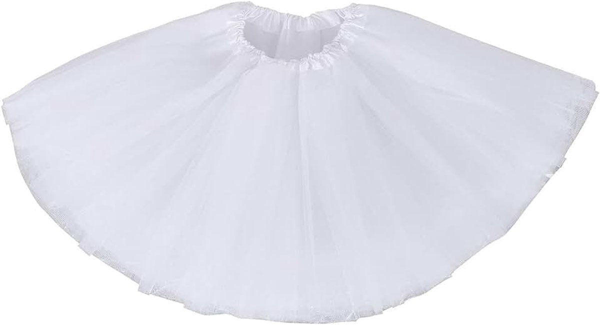 Tuturok voor dames, tieners, voor vrouwen, volwassenen, klassiek, elastisch, 4 lagen, tule tutu-rok voor verkleedpartijen, ballet dansen