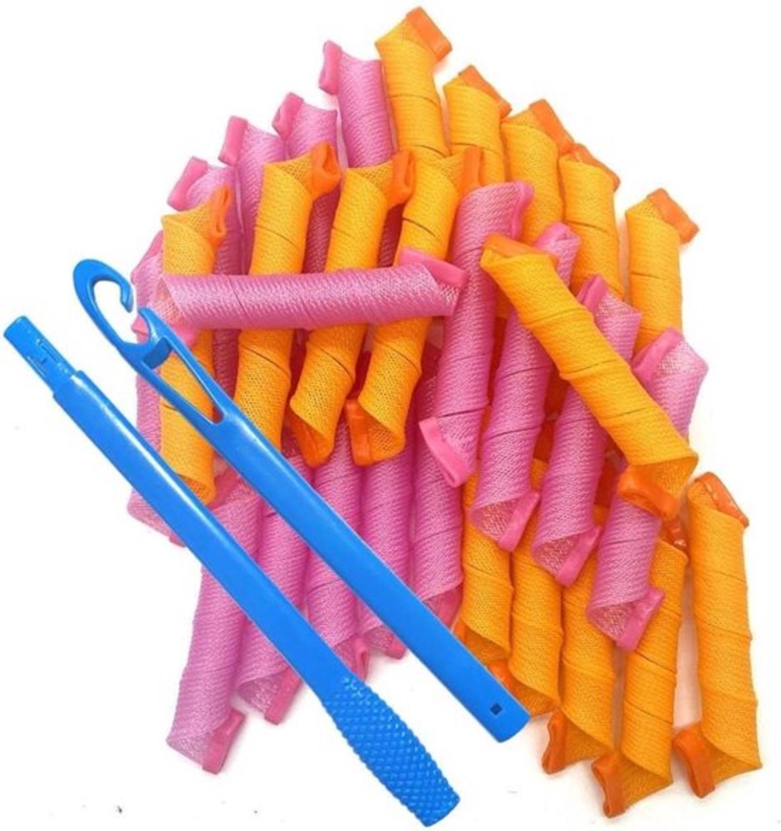 Haarkrulspelden - Spiraal - Geen Warmte - Lang Haar - Magic Krullen - 40 Stuks - Hitteloos - Styling Kit - Geschikt voor - 55cm - Lang Haar - Styling Haken - Haar Krulspelden - Geen Warmte