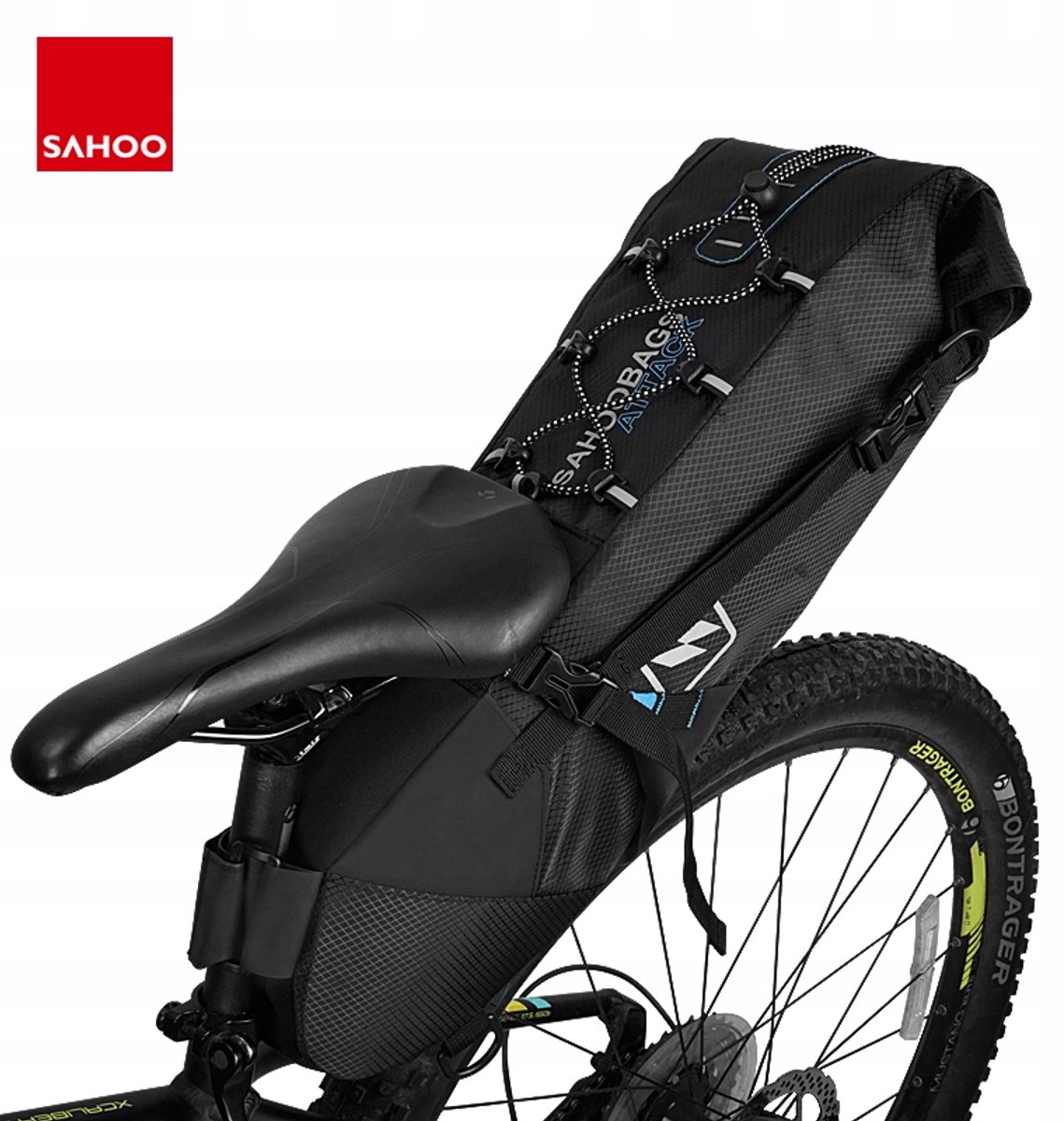 Sahoo ATTACK Bikepacking zadel-/stuurtas 11L waterdicht