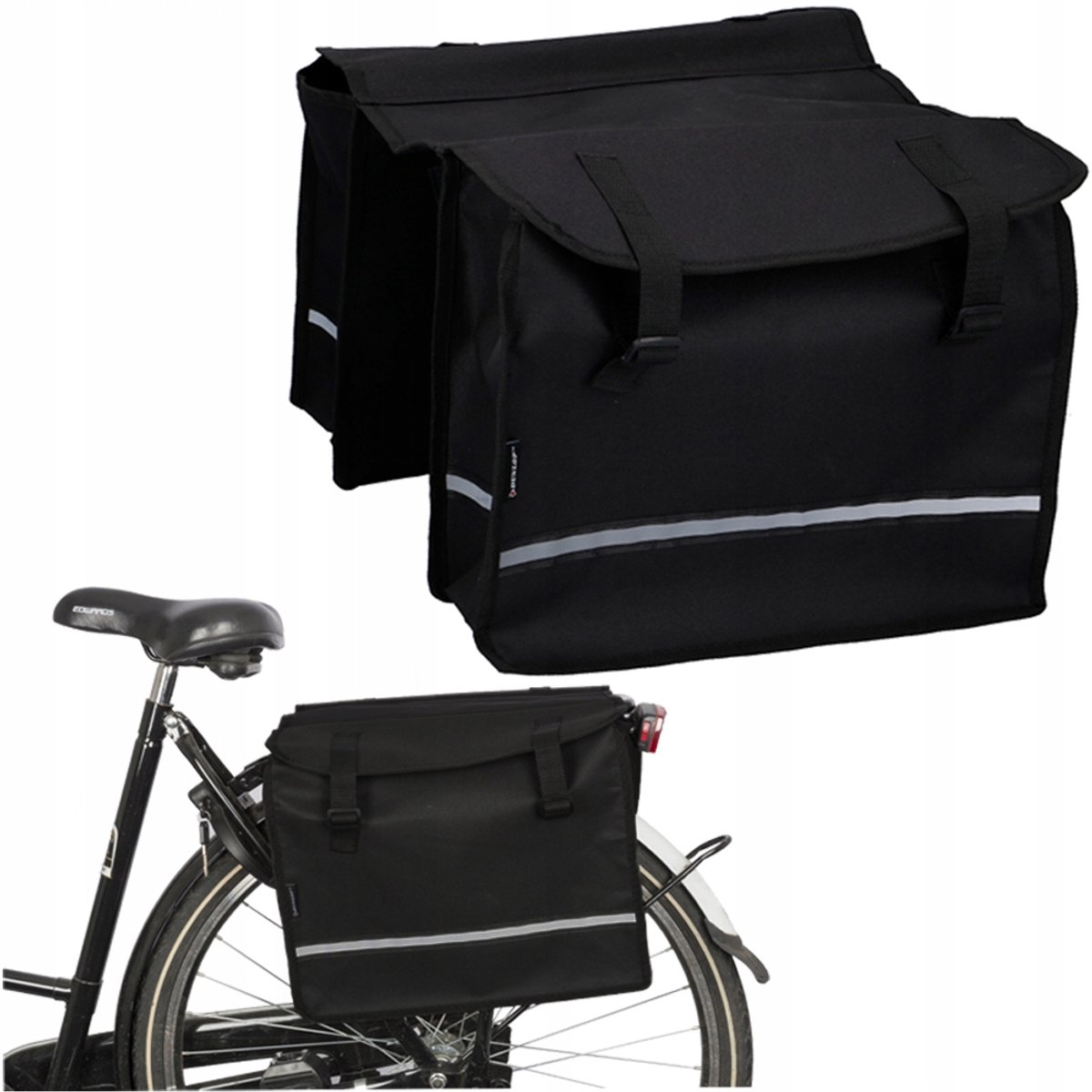 Dunlop Dubbele Fietstas 26L Waterdicht - slip achter