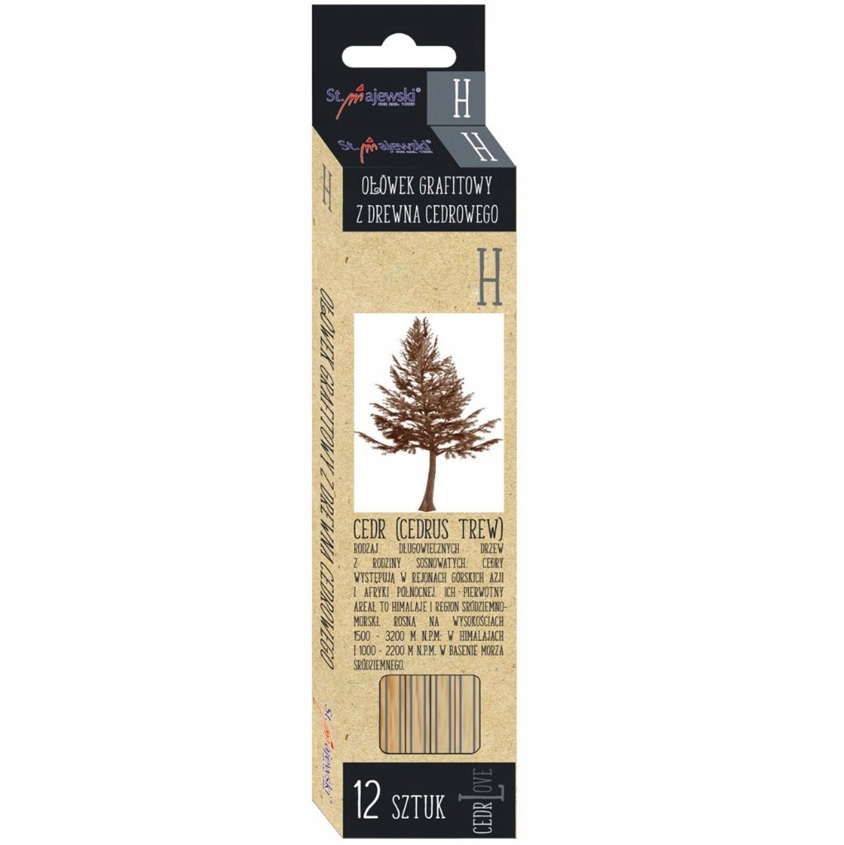 St. Majewski CedrLove Pencil H - Hout, SBS-technologie, Hexagonaal