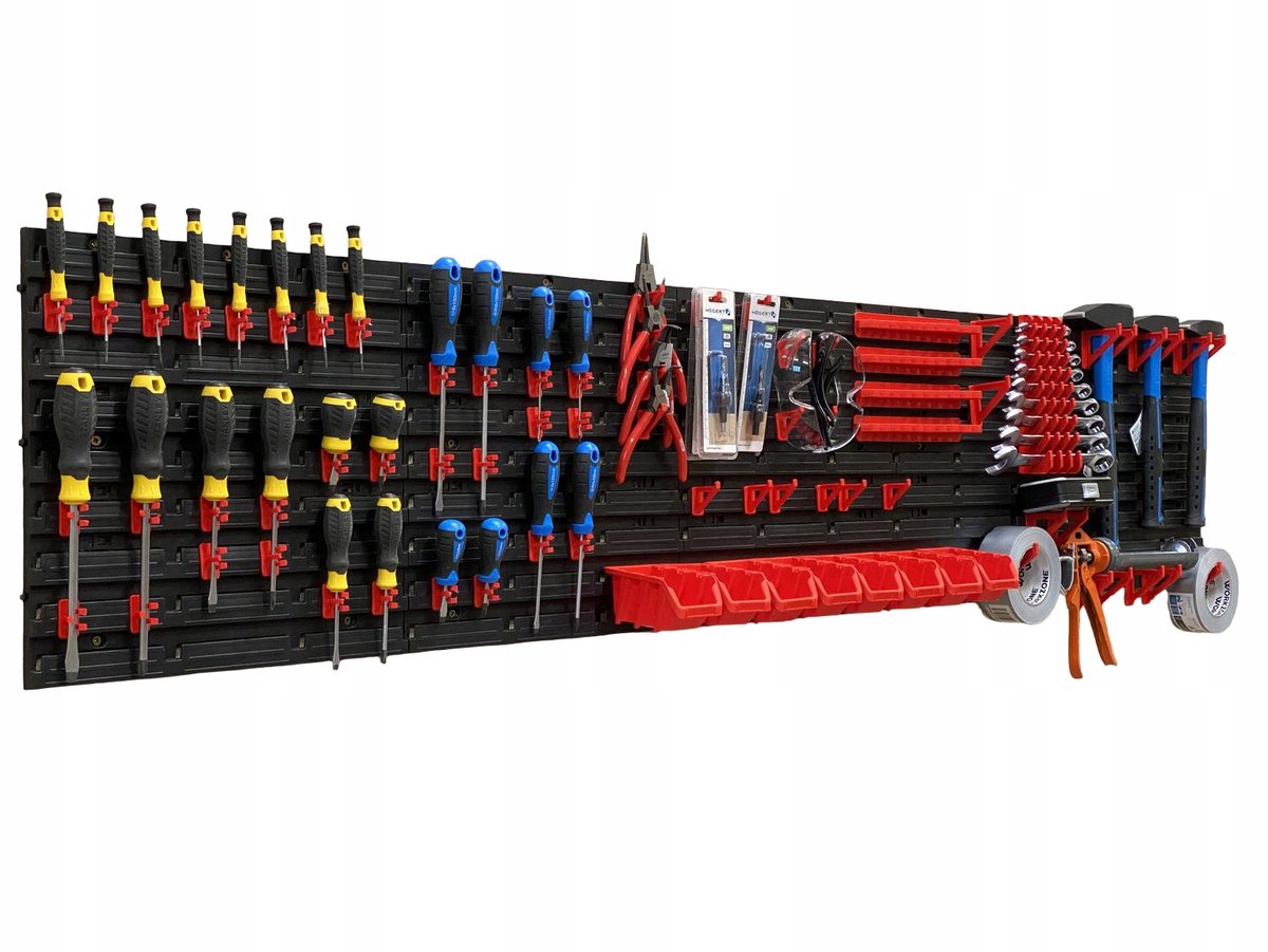 TABLICO Gereedschapswand 193,5x39cm met Kuipjes & Haken - Nederlands Product