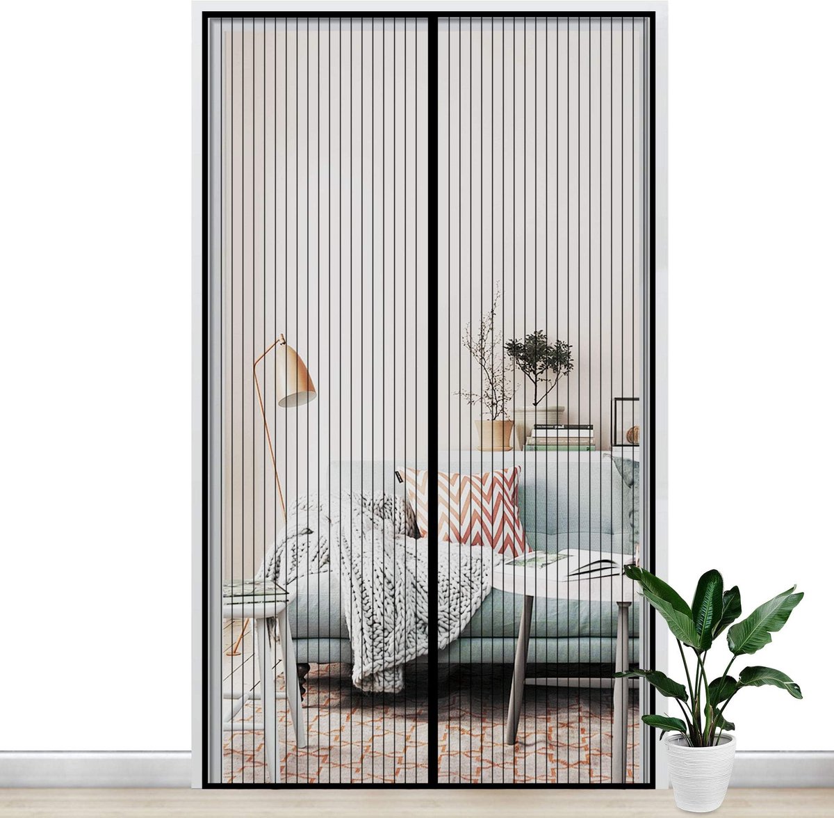 Magnetisch vliegengaas voor raamdeur, superfijn net, transparant, automatische sluiting, magnetisch gordijn tegen muggen, insecten, vliegengaas voor entree, woonkamer, slaapkamer, binnenplaats