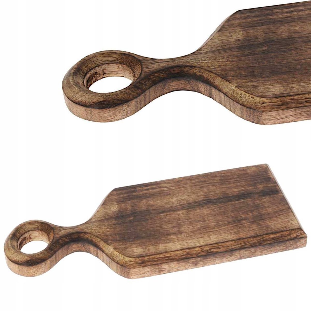 Houten Serveerplank Mango 38x14cm met Handvat - Rustiek