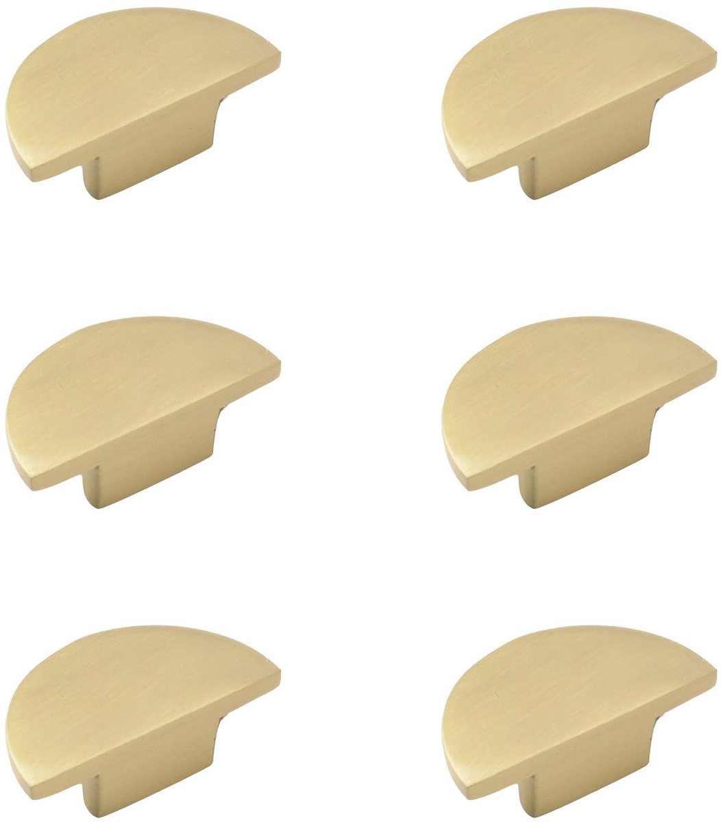 Schubladengrepen van massief messing, halve maan-ladegrepen, halfrond, meubelgreep, goudkleurig, moderne koperen hardware-knoppen, decoratieve deurknoppen