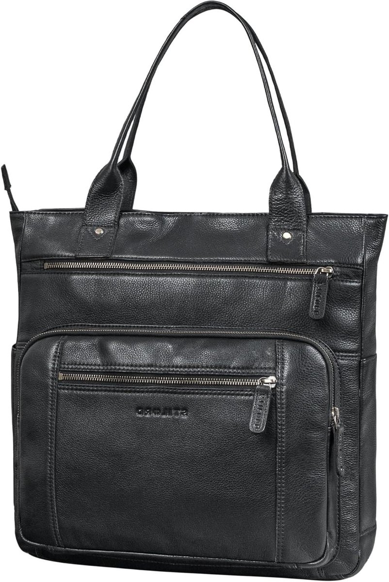 Leren Handtas - Dames Shopper - Dagelijks Gebruik - Ruim Interieur - Laptop tot 15.6 inch - Bruin