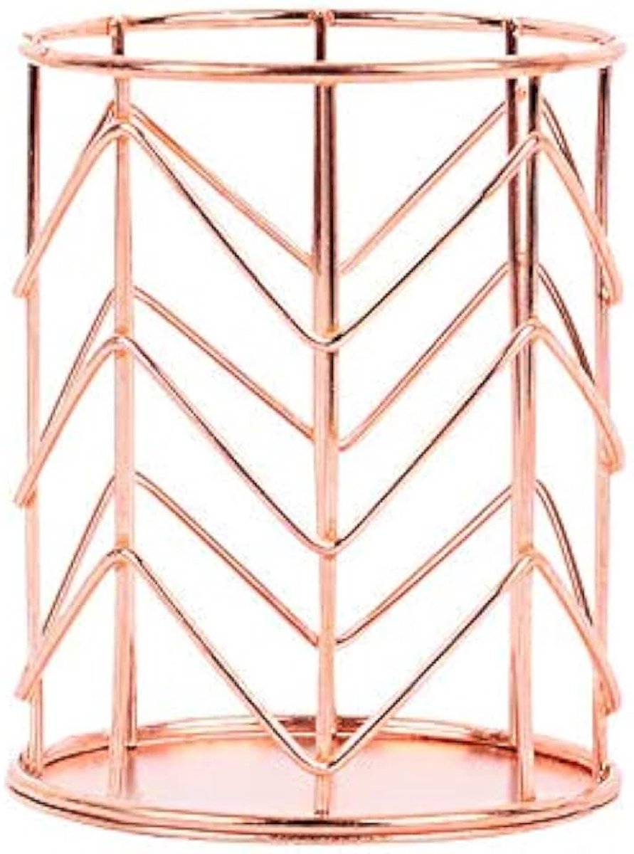 potloodhouder, pennenpotorganisatoren rose goud Scandinavische stijl duurzame prachtige borstelhouder voor bureau, thuis, school (1 stuks)