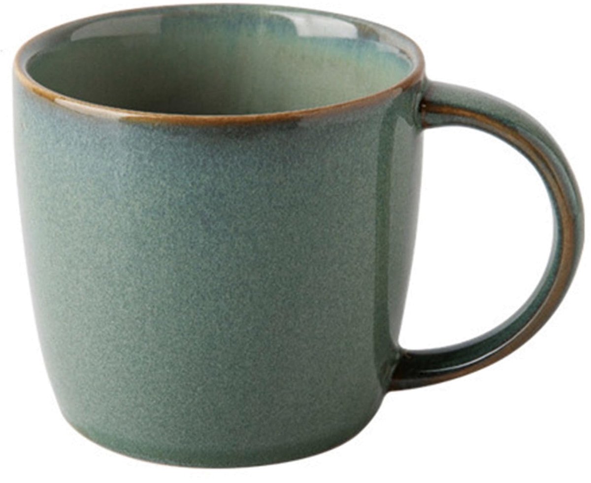 Keramische Koffiemok Theekoppen voor Kantoor en Thuis Handgemaakte Aardewerk Mok Vaatwasser en Magnetron Veilig 350ml (3)