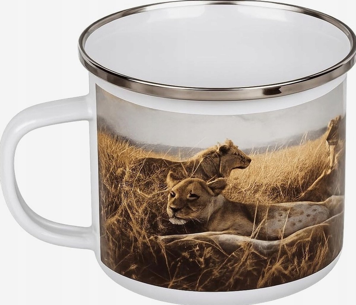 Emaille Mok Aluminium 350ml - Dierenmotief - Lichtgewicht & Praktisch