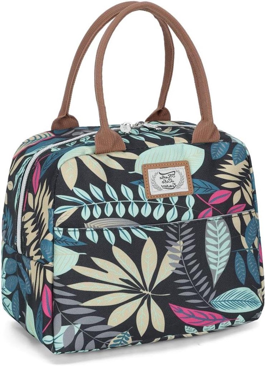 Koeltas - Lunchtas isolatie - Maaltijden meenemen - Sterke thermische isolatie - 9 Liter - Blauw jungle