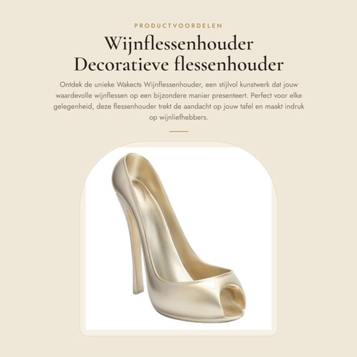 Wijnflessenhouder Hakvorm - Decoratieve Flessenhouder - Tafelwijnhouder - Kunsthars - 20 x 10 x 19 cm - Stijlvol en Uniek - Wijnrek