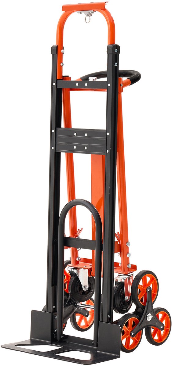 3-in-1 Multifunctionele Transportkar, Draagvermogen tot 350 Kg, Inklapbare Kar met Handgreep en Wielen, Geschikt voor Trappen, Platformwagen voor Gebruik in Huis, Kantoor en Magazijn