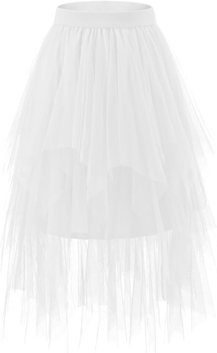 Rokken voor Vrouwen - Trendy Elastische Taille Asymmetrische Tutu Homecoming Halloween A-Lijn Rok