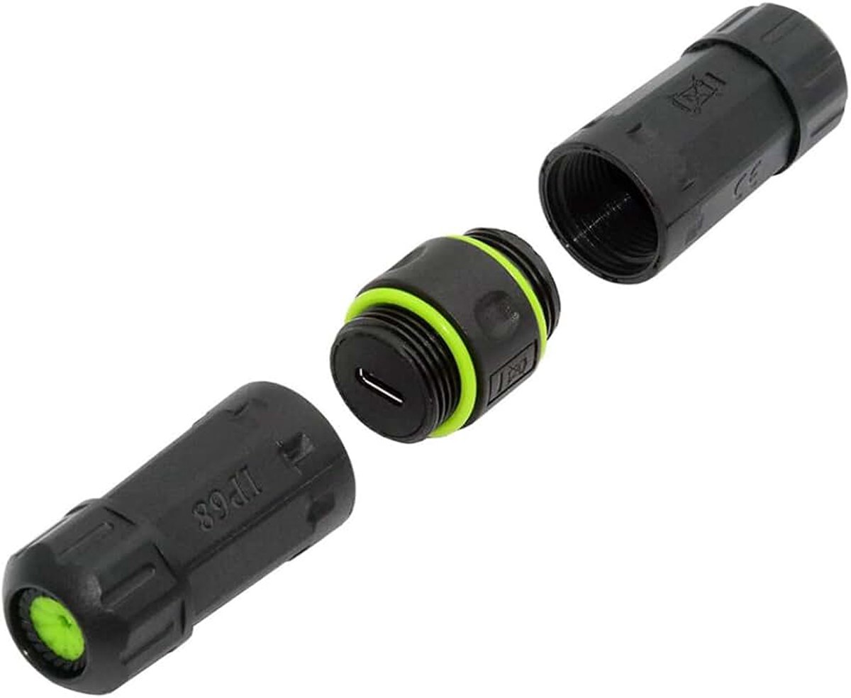 Vergrendelende IP68 Waterdichte Type-C 10Gbps USB3.1 Vrouwelijk naar USB-C Vrouwelijk Verlengadapter Koppeling
