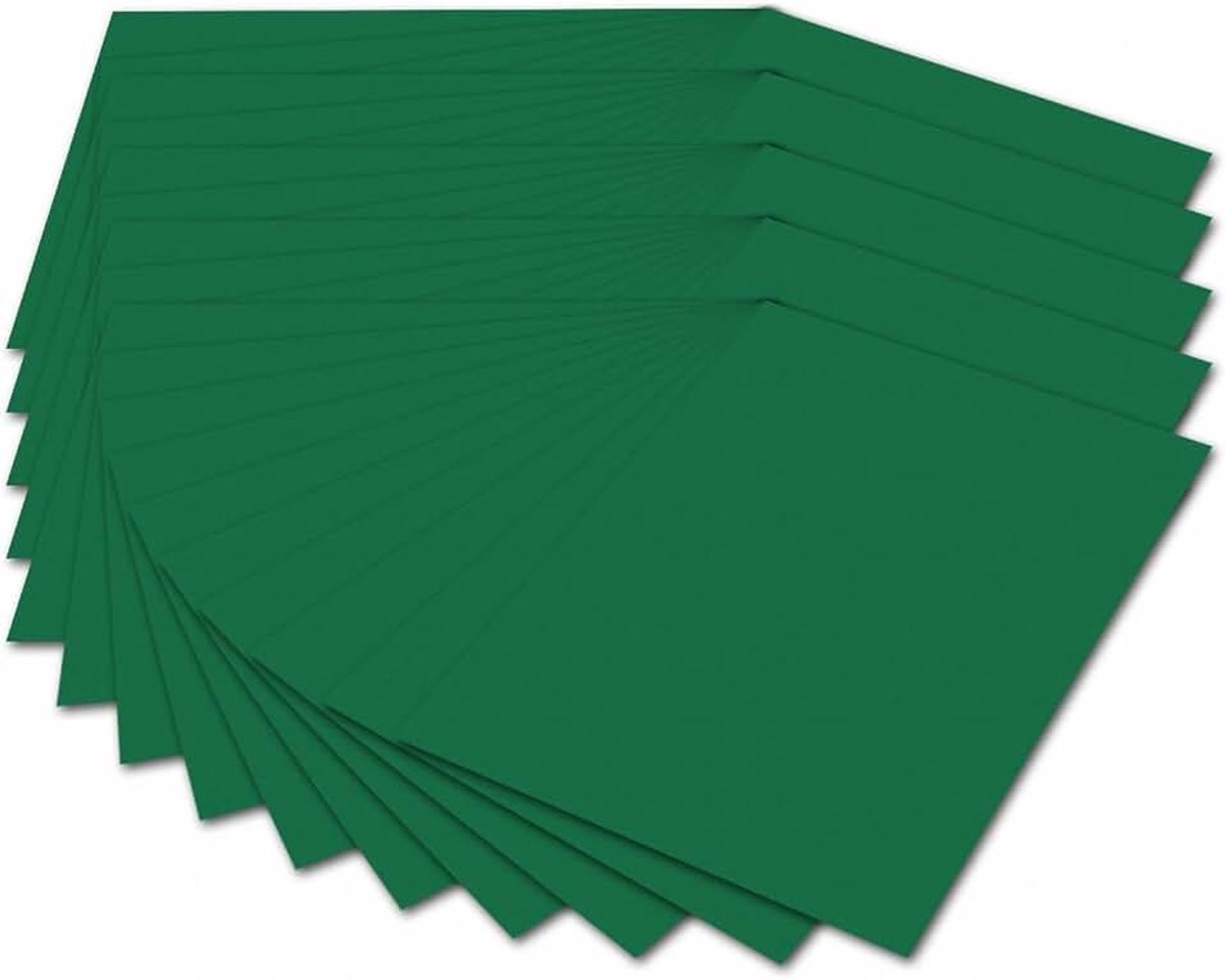 Folia 614/50 58 - Fotokarton DIN A4, 300 g/m², 50 vellen, dennengroen - voor knutselen en creatief vormgeven van kaarten, raamfoto's en voor scrapbooking