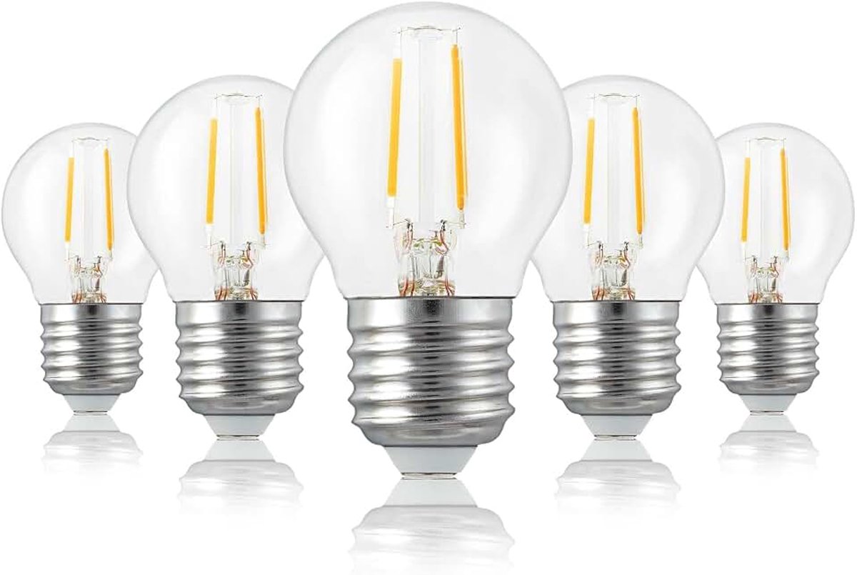 Ledlamp E27, 2,5 W vervanging voor 25 W gloeilamp, Mini Globe 250 lumen 2700 Kelvin, e27 vintage warmwit, helder voor ledverlichting