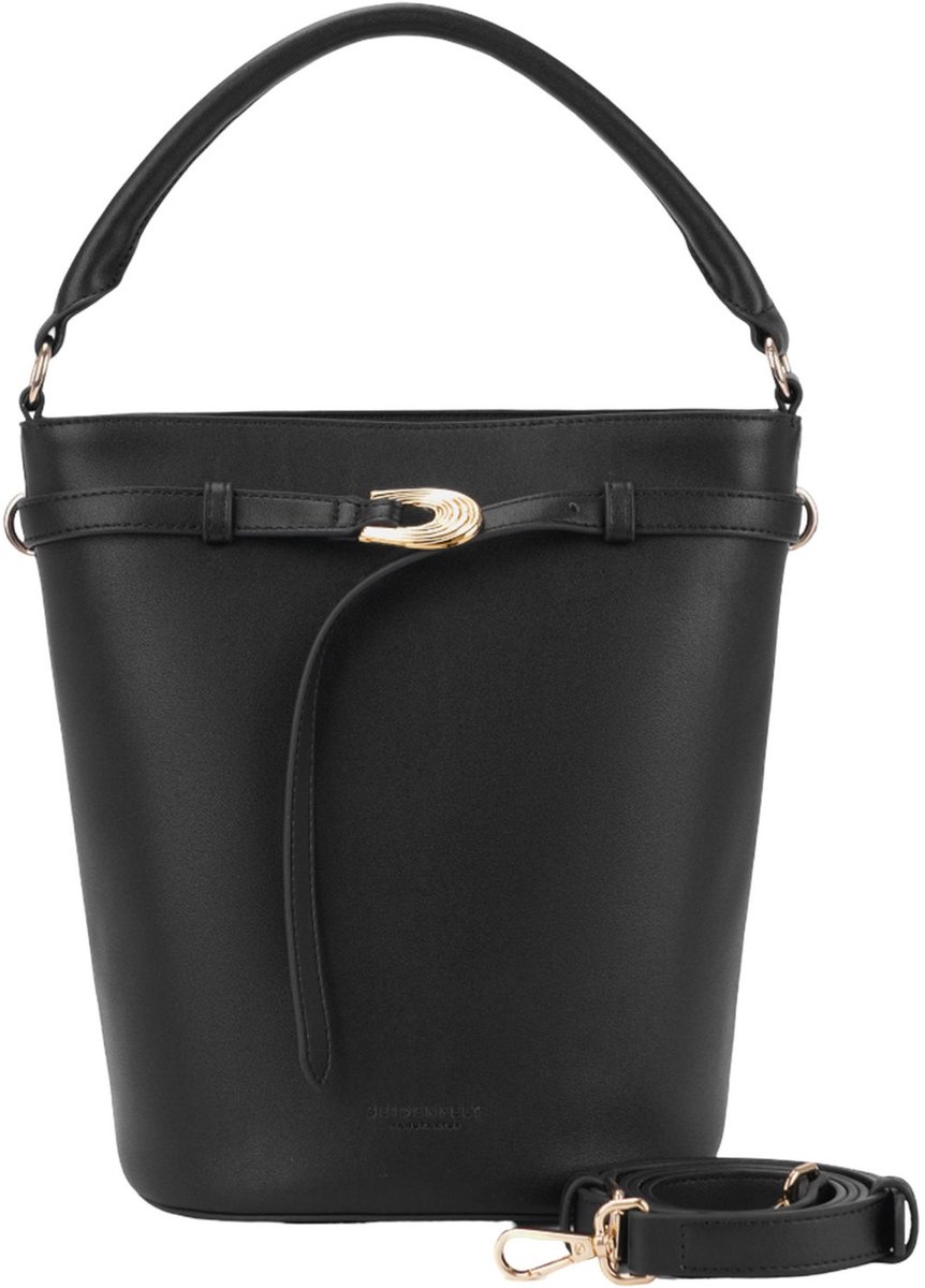 SEIDENFELT MANUFAKTUR schoudertas Joensuu Bucket Bag Black zwart