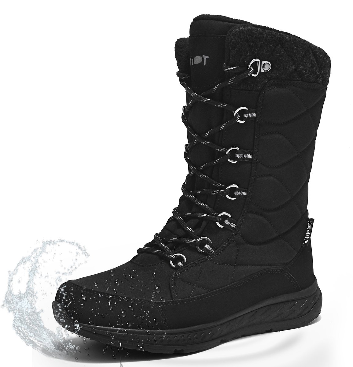 Geweo Laarzen - Outdoor Laarzen - Waterdicht & Winddicht - Antislip Sneeuwboots - Laarzen voor Dames en Heren - Zwart - Maat 41