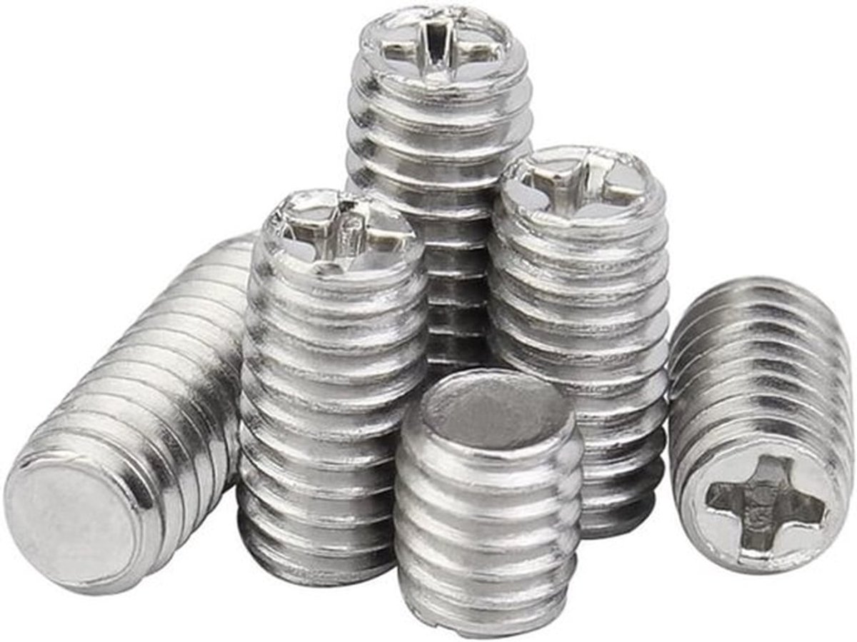 Koperen puntbouten zonder kop, roestvrij staal, M2.5x3mm, 100 stuks, voor precisie- en hobbytoepassingen