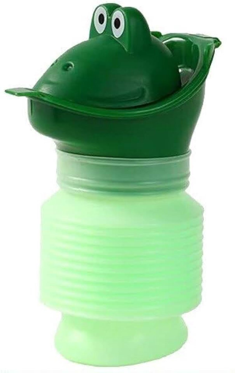 2 x noodurinoir, 420 ml, intrekbaar, lekkage | Draagbaar urinoir, herbruikbaar, intrekbaar, voor kamperen, wandelen, auto, reizen (groen)