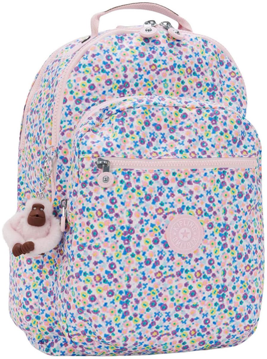 Kipling Seoul Laptop Rugzak - Digi Flower Print