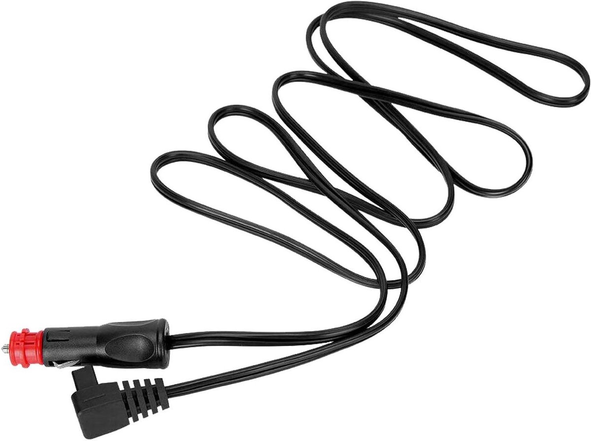 Koelkastkabel - Netsnoer Vriezer - Auto Koelen - 12 Volt Stekker - 5 Stuks - Zwart