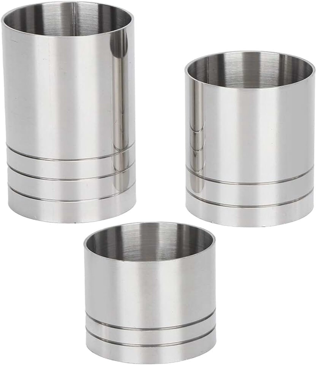 Jigger Bar Drinken Maatbeker Ounce Cup Set Barman Tool (25 ml + 35 ml + 50 ml), Maatbekers voor Cocktail, Dual Cocktail Maatregel Jigger voor Maatregel/Spirit Maatregelen