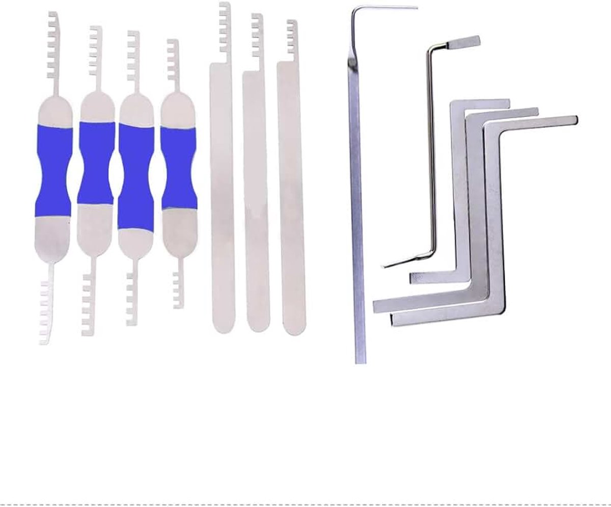 7 stks Kam Pick Lock Picking Tool, 5 stks Spanningssleutel Gereedschappen, Slotenmaker Lock Pick voor Huis