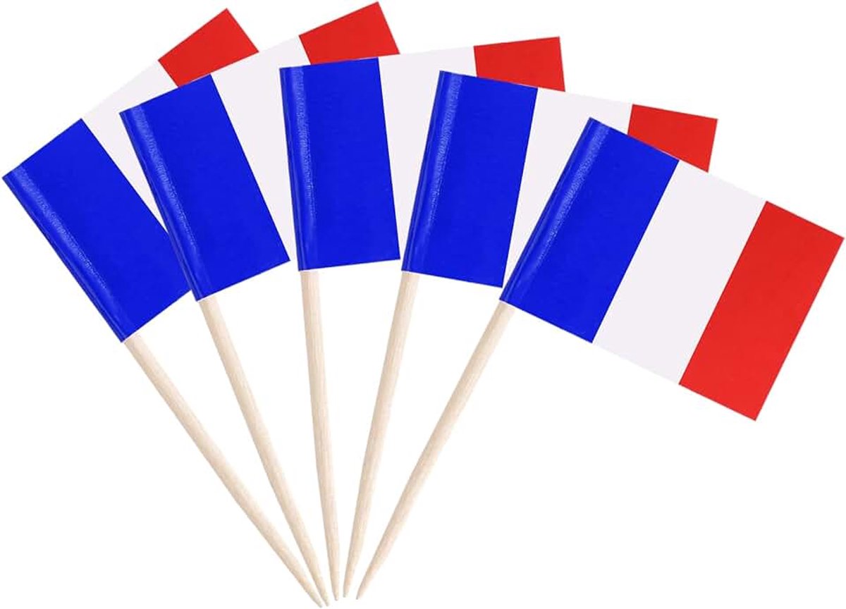 200 stuks vlag tandenstokers Frankrijk