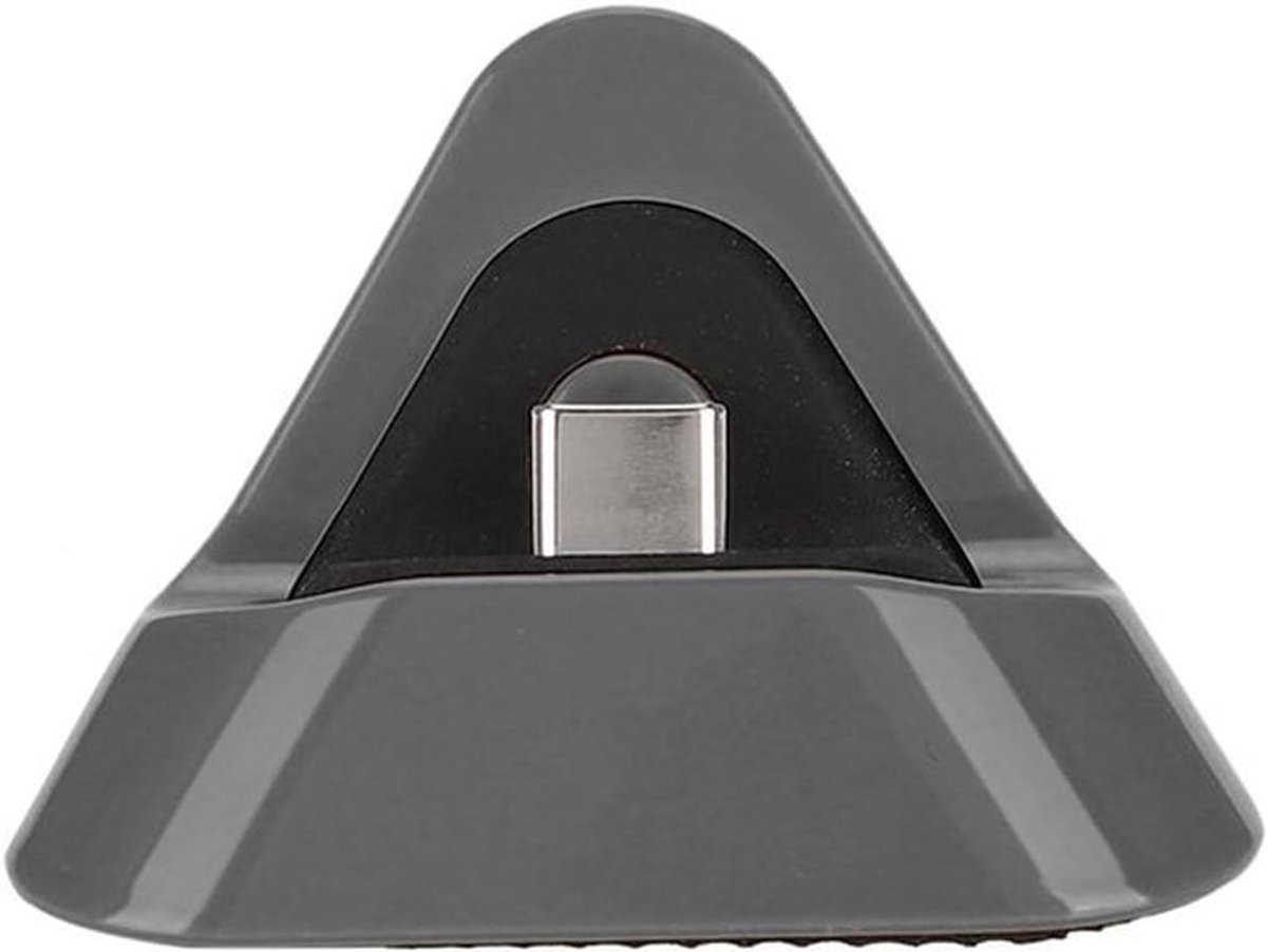 Driehoekige Opladerstandaard met Type-C-ingang voor Schakelaar/Lite-Host in Geel/Grijs/Blauwgroen - Stabiel en Veilig - Flexibele Siliconen Pad - ABS-materiaal