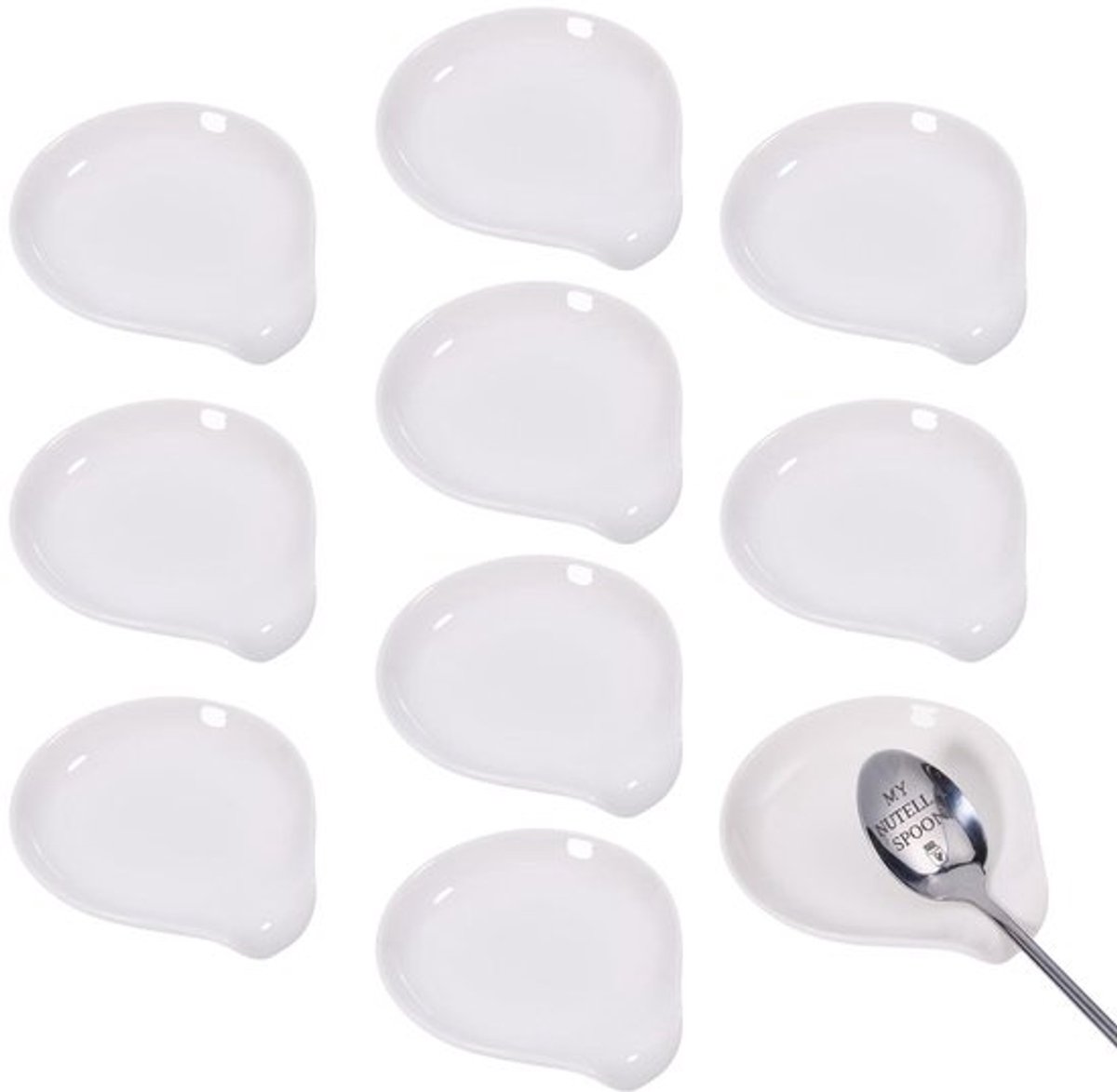 - Ceramische Lepelhouder - 10-delige Set - Decoratief en Praktisch voor Keuken - Ruimtebesparend - Keukenaccessoires - Stijlvol en Function...