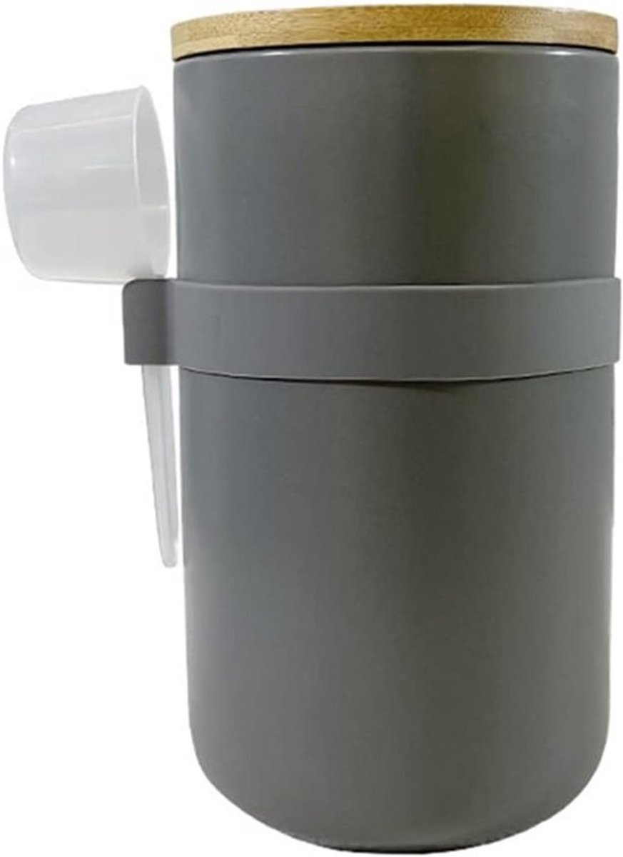 Opslagdozen van Keramiek 1000ml voor Thee, Koffie, Suiker en Specerijen met Lepel en Deksel, Ideaal voor Keukenorganisatie en Voedselopslag