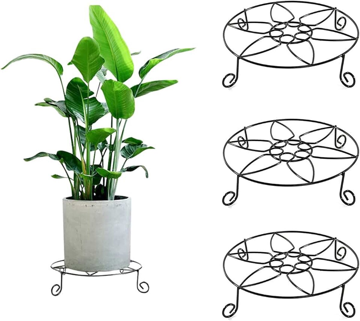 Plant Pot Stands Set 3 Plantenbak Stand Outdoor Plant Bloempot Base Plant Ondersteuning & Houder Thuis Platform Plantenpotten