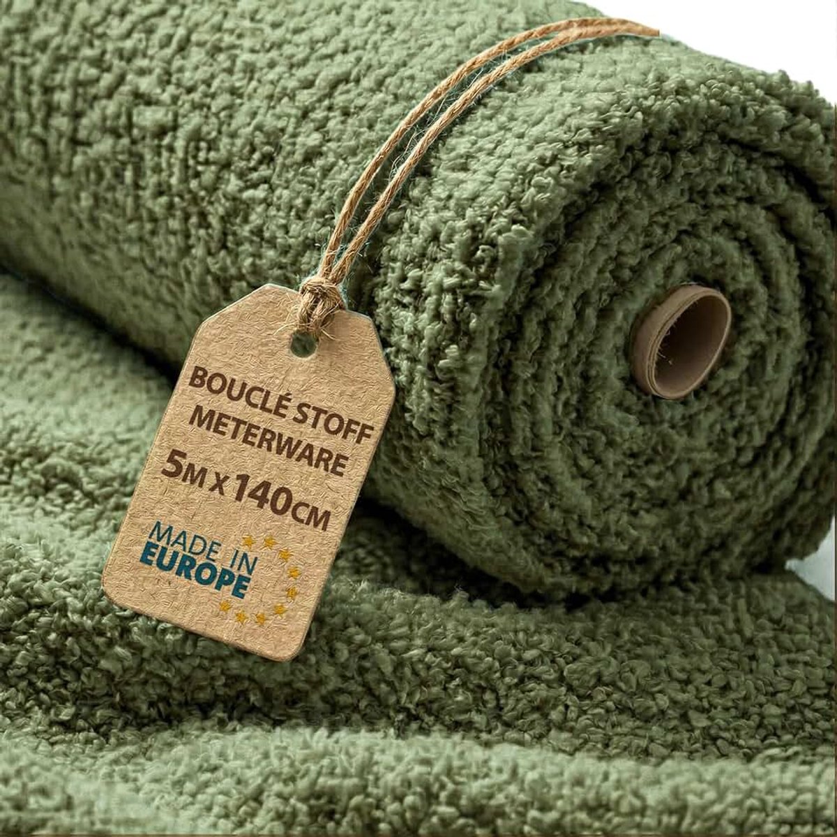 Stof per Meter Teddystof 5 M x 140 cm - Meubelstof Bekledingsstof voor Bank Fauteuil Kussens Dekens Gordijnen Zacht Sterk Ademend met Oeko Tex Olijfgroen