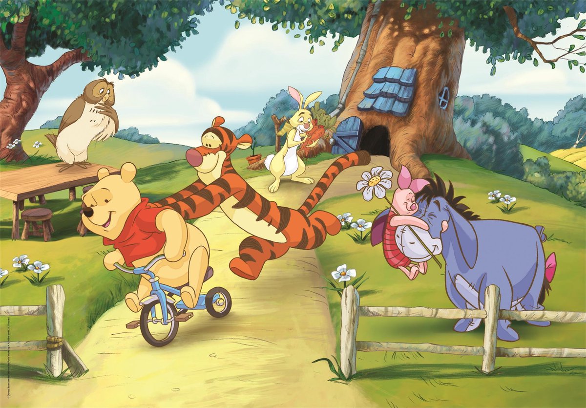 Clementoni - Puzzel - 2x60 Stukjes - Winnie de Poeh - Kinderpuzzel - Legpuzzel - Vanaf 4 Jaar