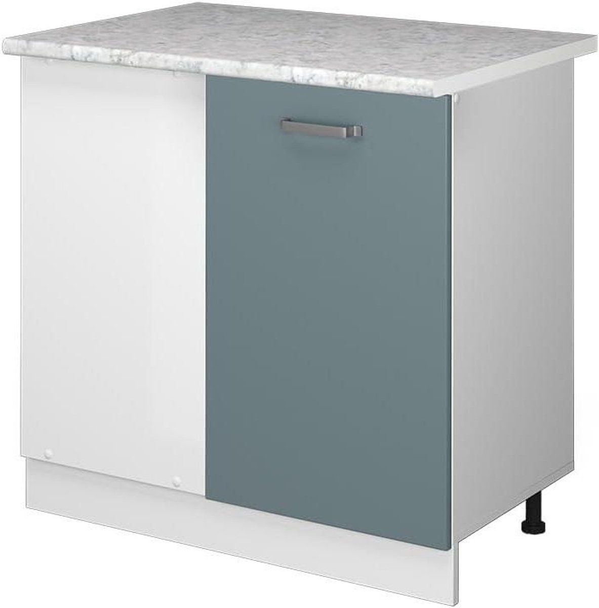 Keuken Hoekkast - Keukenmodule Hoek - Keuken Inrichten - Modulair Ontwerp - 86 cm - Blauw-grijs