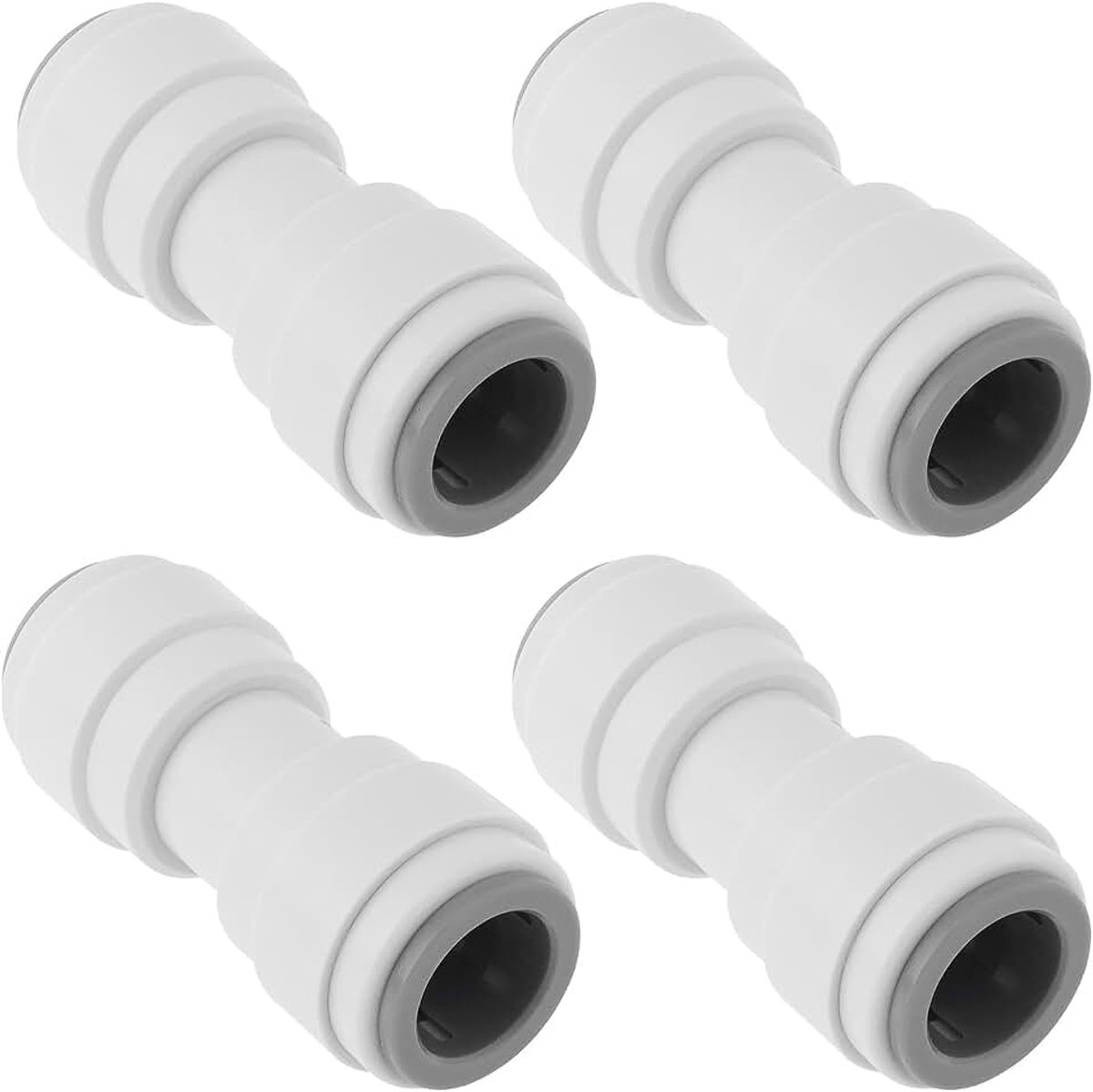 Store 4 stks 12mm Rechte Push Fit Pijp Water Connector Rechte Koppeling 12mm Peplace Deel PM0412E WS1204 voor Waterpijp Aansluiting Wit