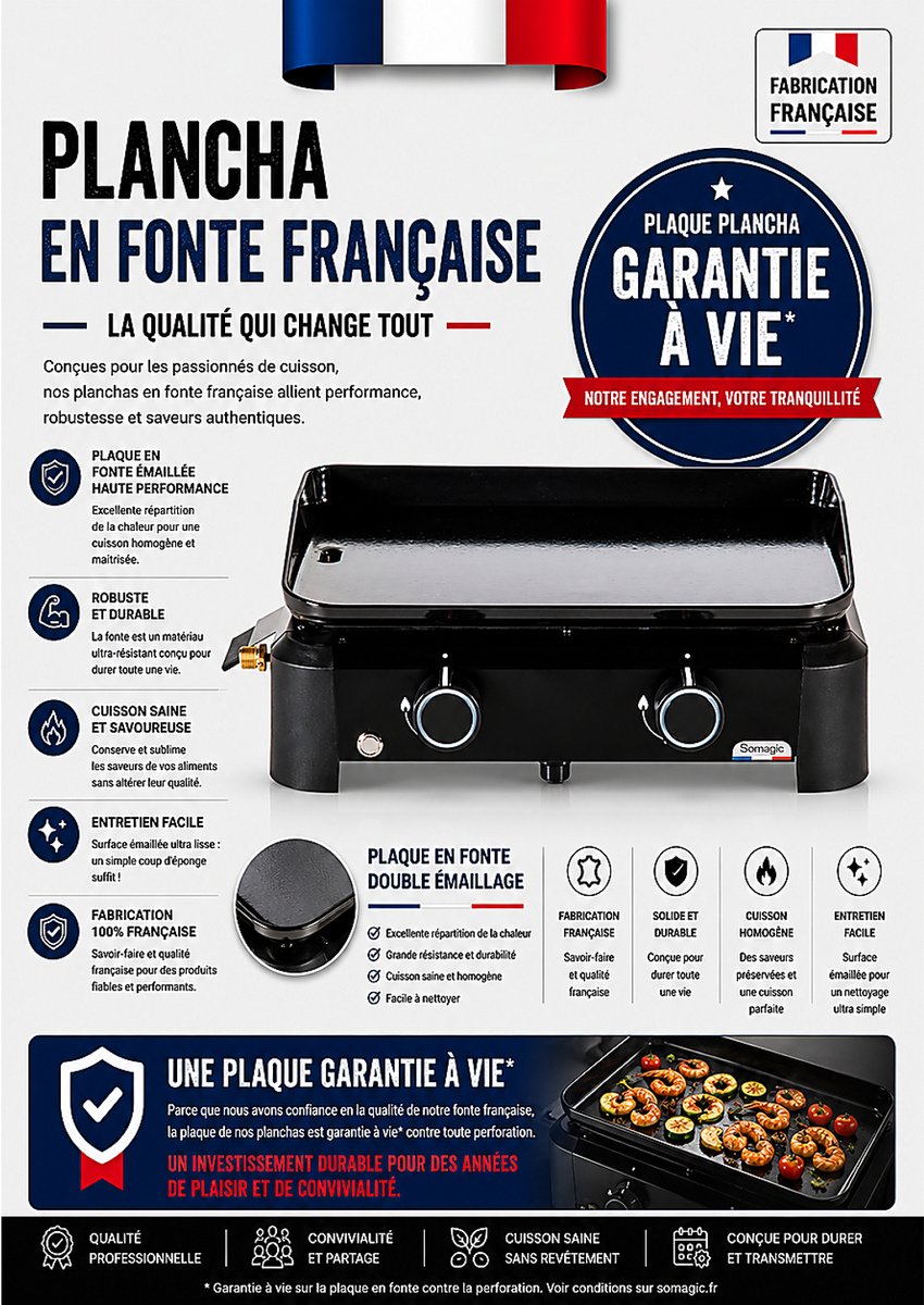 Gas bakplaat HENDAYE 200