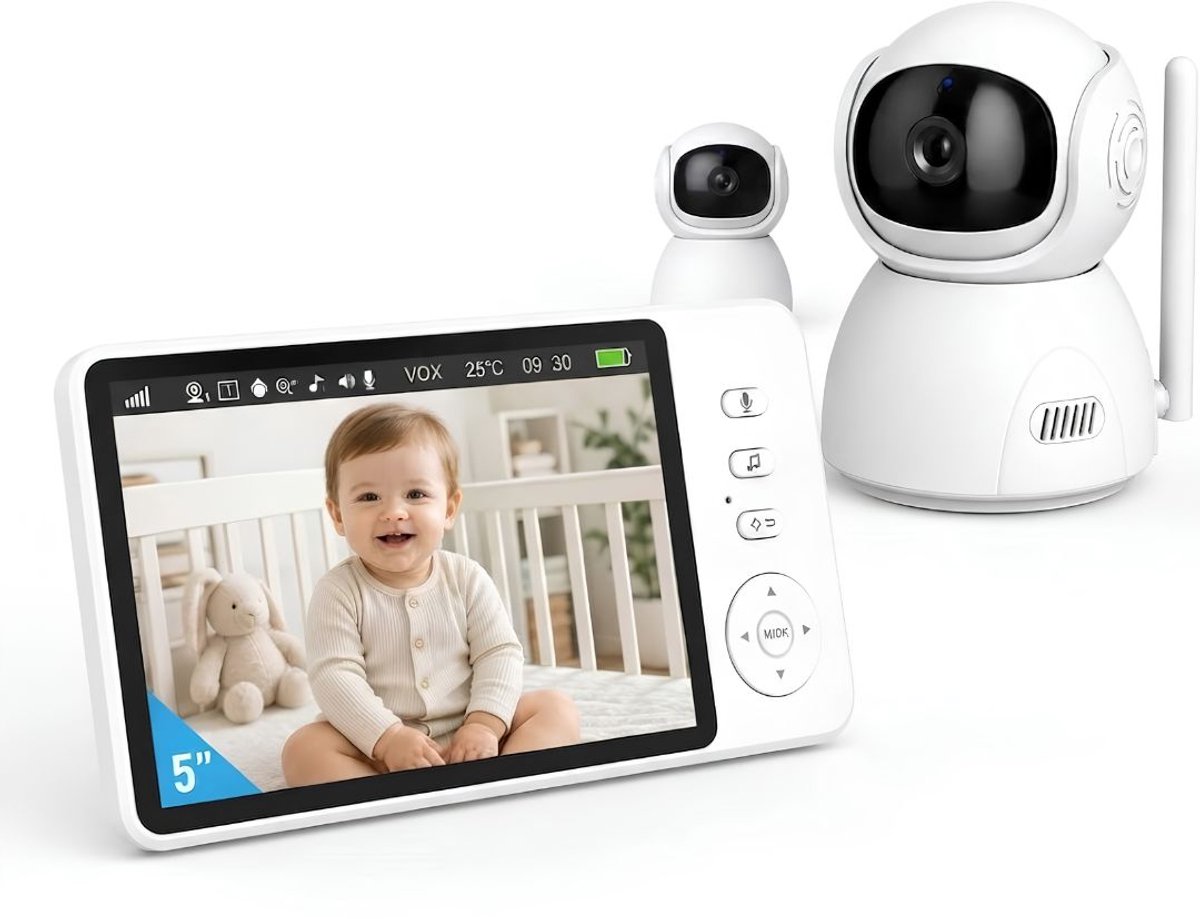 SP® Babyfoon - Baby Monitor - Babyphone - Wit - 21cm x 15cm x 13cm