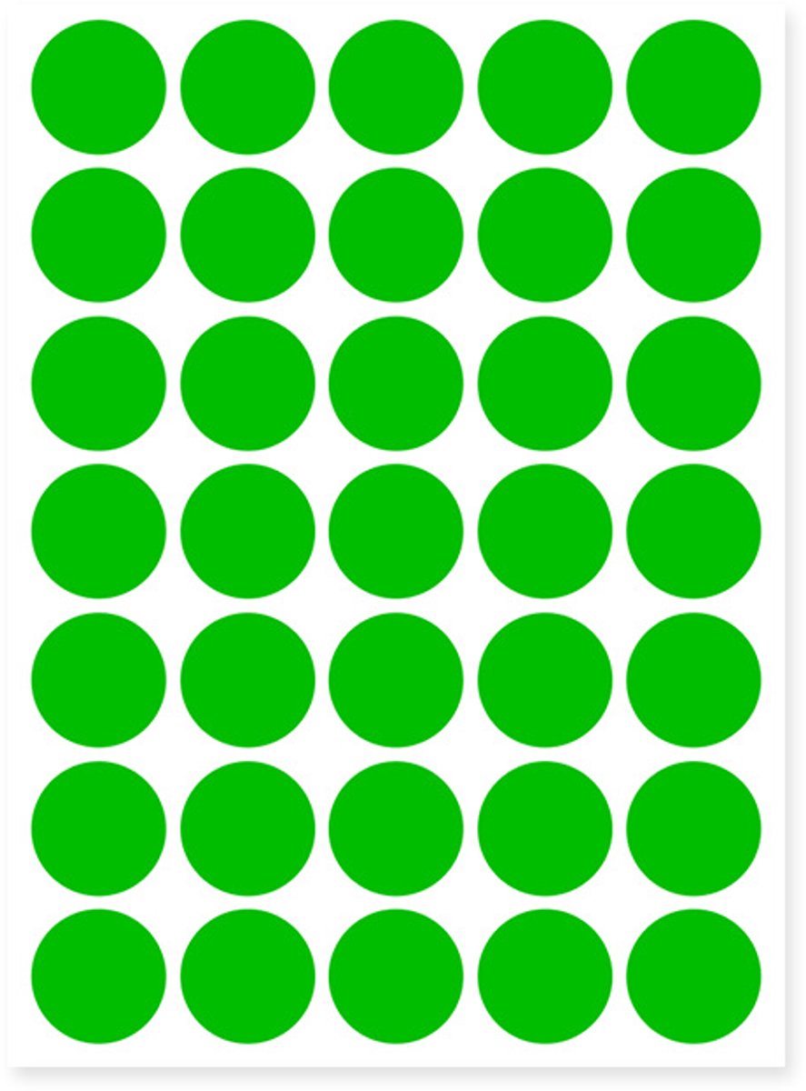 20 vellen rond zelfklevend papier van 10 mm – 10 kleuren, 4008 stippen | Zelfklevende stiften,Lichtgroen,25MM