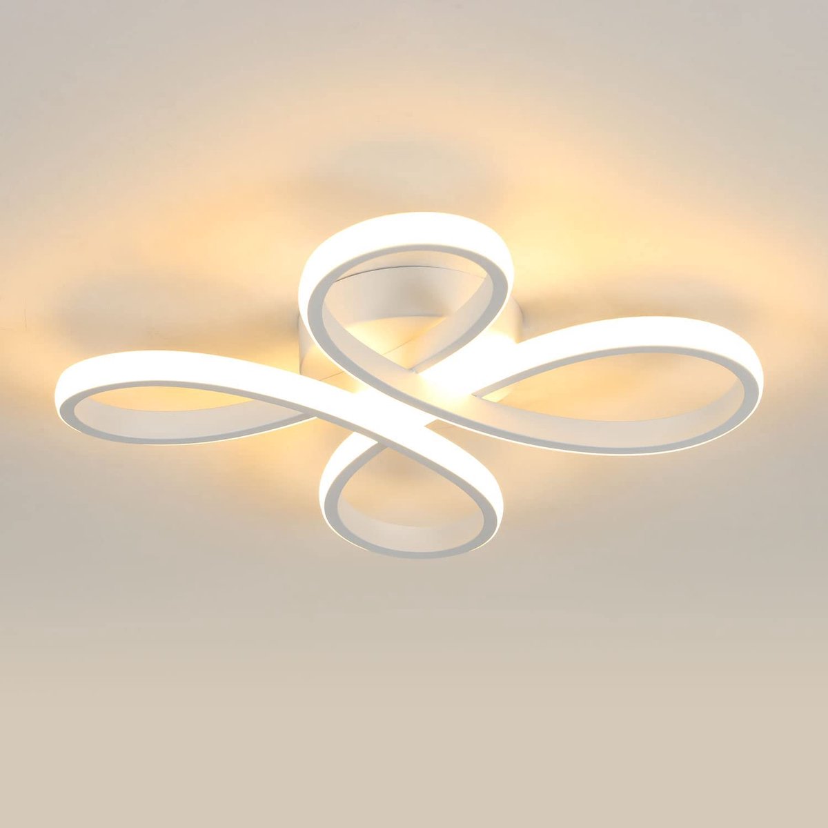 Riserva LED Plafondlamp modern minimalistisch bloemvormig wit 30W warm wit 3000K Ra80 voor woonkamer slaapkamer keuken