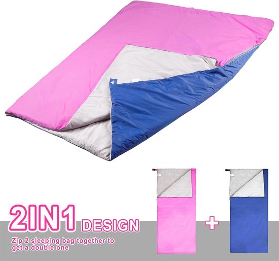 Lichte en Weerbestendige Slaapzak voor Outdoor Camping - 75" L x 30" W - Ideaal voor Kinderen en Volwassenen van Merkloos — afbeelding 5