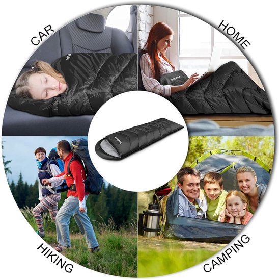 Slaapzak, outdoor, camping, voor volwassenen en kinderen, slaapzakken, zomer, winter, 3-4 seizoenen, dekenslaapzak, ultralicht, kleine pakmaat, reisslaapzak, waterdicht van Merkloos — afbeelding 4