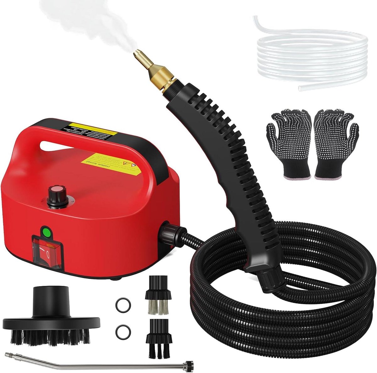 Draagbare stoomreiniger - Hete stoomreiniger - Grondige reiniging - 2500 W vermogen - 4.5 bar druk - Zwart