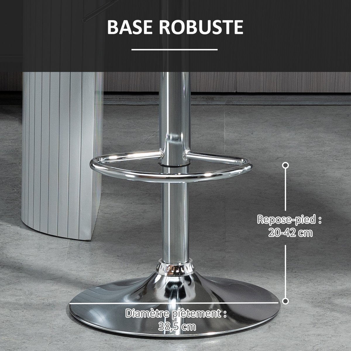 Homcom Barkruk-Linnen-47x51.5x111.5cm-Zwart