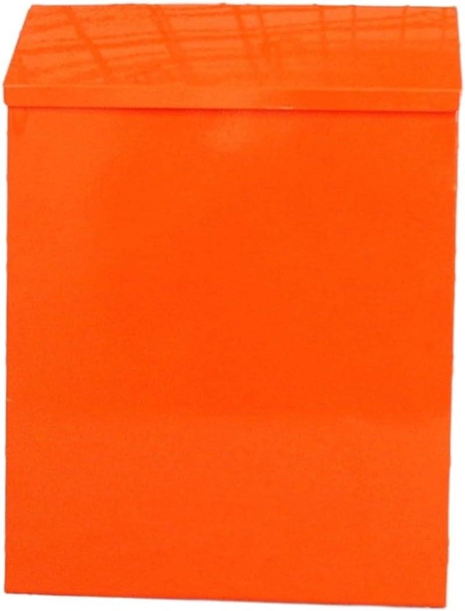Brievenbus met slot - Brievenbusvanger buiten - Veilige postopslag - Ingebouwd opbergvak - 30x23x6 cm - Oranje