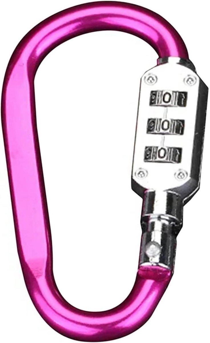 Cijferslot Bagage - Combinatieslot Hangslot - Reis Veiligheid - Duurzaam Materiaal - 6.5 x 1.8 cm - Roze Rood